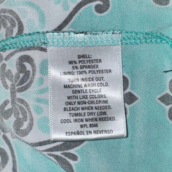 JM Collection Sleeveless Midi Dress Womens Sz XL Green V Neck Rhinestone Stretch - Picture 6 of 6